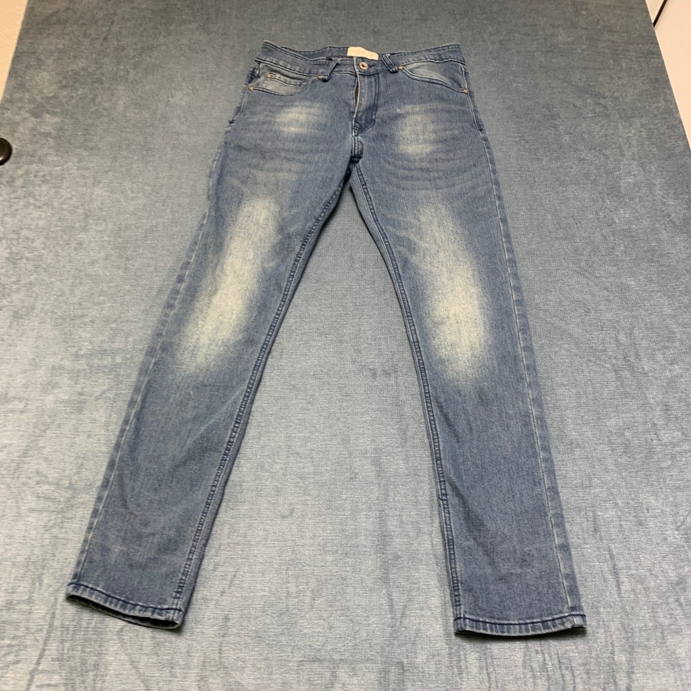 Smith & Mills Jeans Mens 30 Blue Denim Straight Leg Medium Wash 5-Pockets Casual